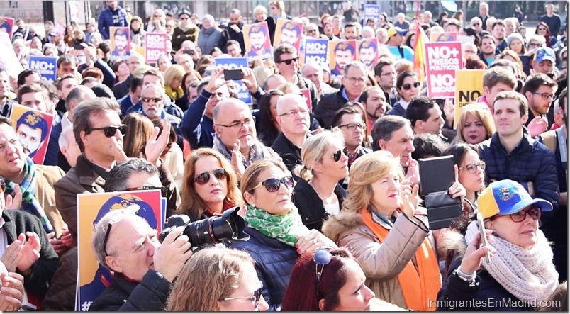 Venezolanos se congregaron en Madrid para respaldar a Leopoldo López