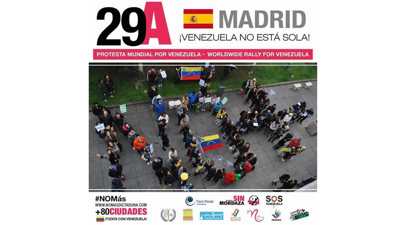 En Madrid y 80 ciudades más, venezolanos dijeron “No más”