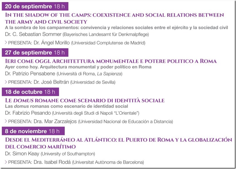 Conferencias sobre la historia de Roma en Madrid - 1