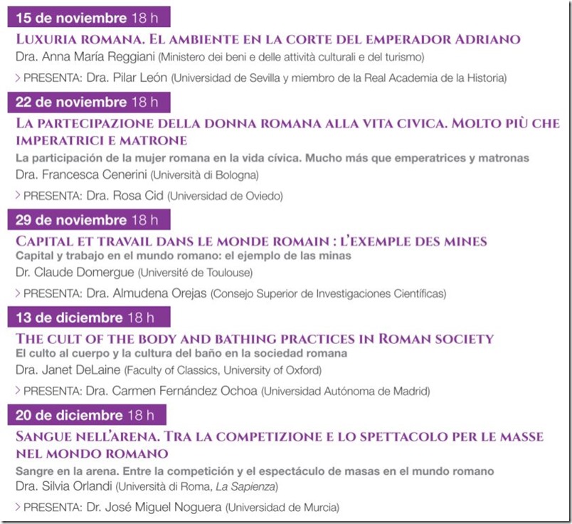 Conferencias sobre la historia de Roma en Madrid - 2