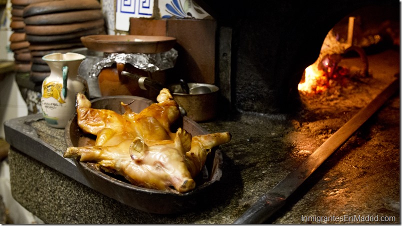 Vista de un cochinillo en el restaurante Sobrino de Bot’n, casa fundada en 1725.