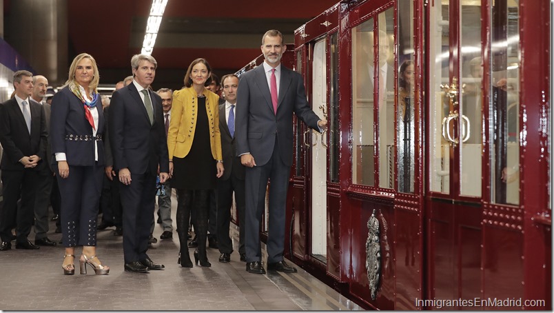 GARRIDO ACOMPAÑA A SU MAJESTAD EL REY FELIPE VI EN LA INAUGURACIÓN DE LOS ACTOS CONMEMORATIVOS DEL CENTENARIO DE METRO DE MADRID Foto. D. Sinova 