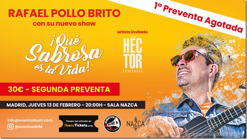 El Pollo Brito trae la fiesta venezolana a Madrid este 13 de febrero